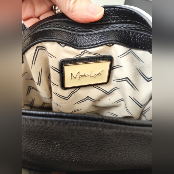 Moda Luxe Black Vegan Pebbled Leather Backpack - Picture 6 of 10